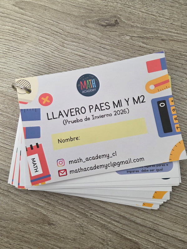 Llavero Prueba de Invierno 2026 M1 y M2