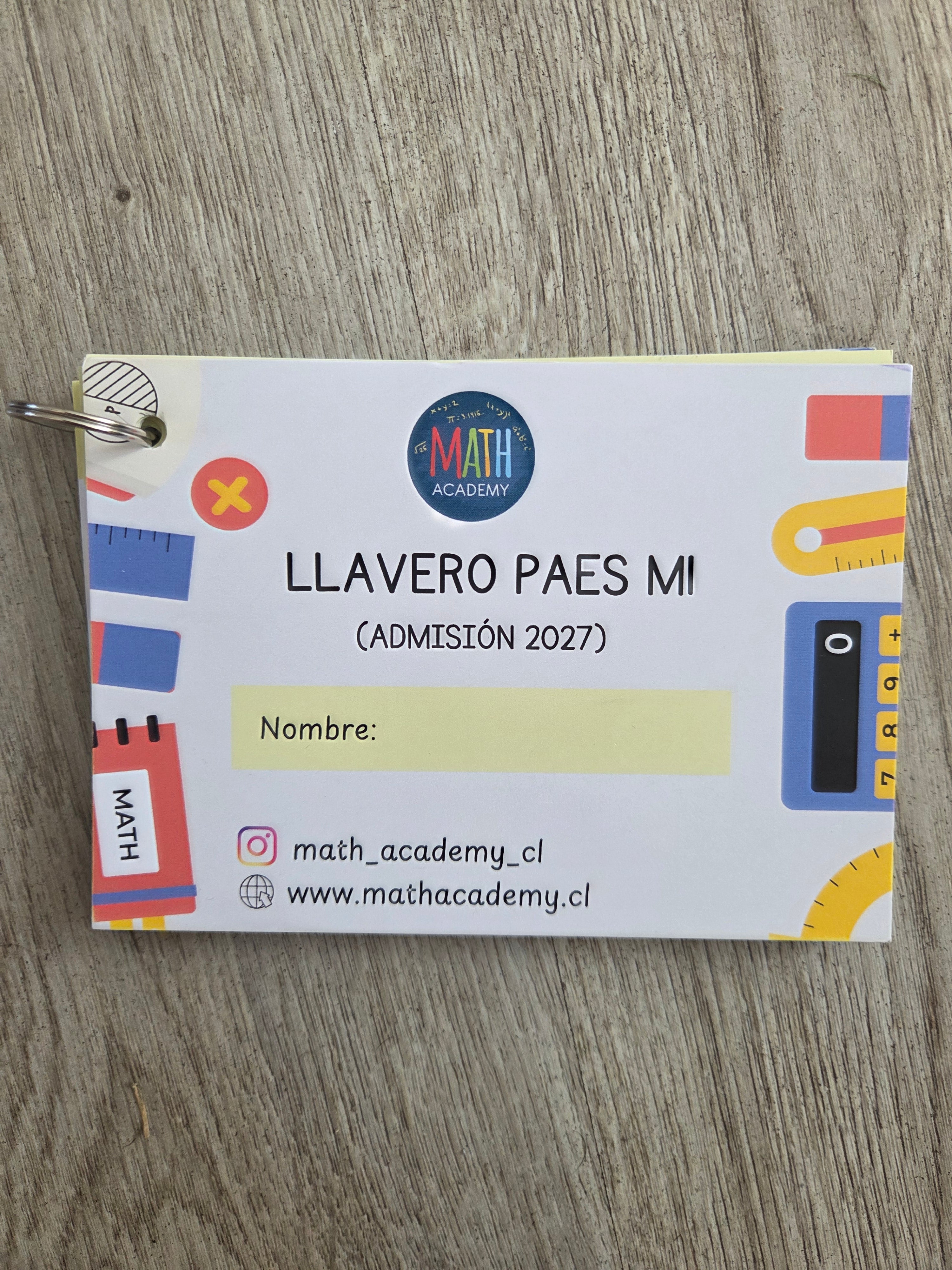 Llavero M1 Admisión 2027 (Prueba fin de año)
