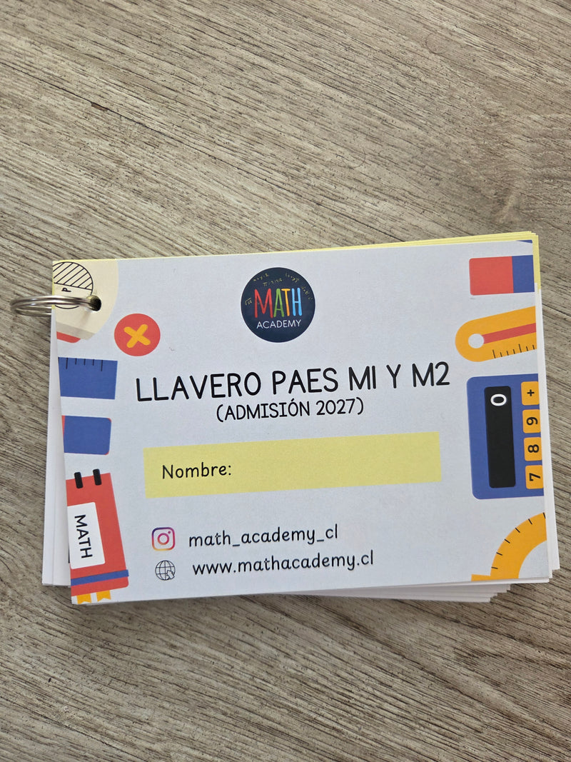 Llavero M1 y M2 Admisión 2027 (Prueba Fin de Año)
