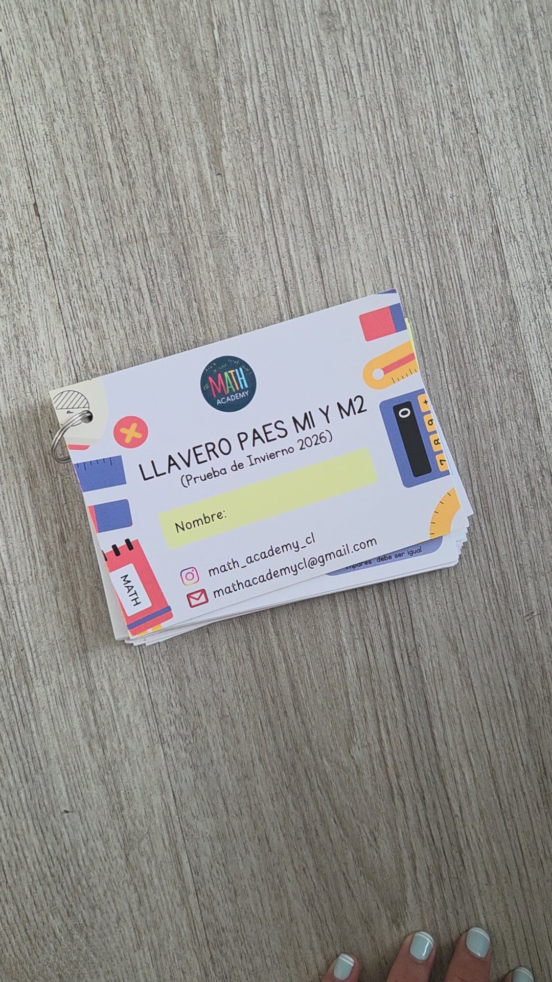 Llavero Prueba de Invierno 2026 M1 y M2
